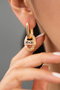 Heliophilia Silver Pendientes de Metal Dorados con Circón